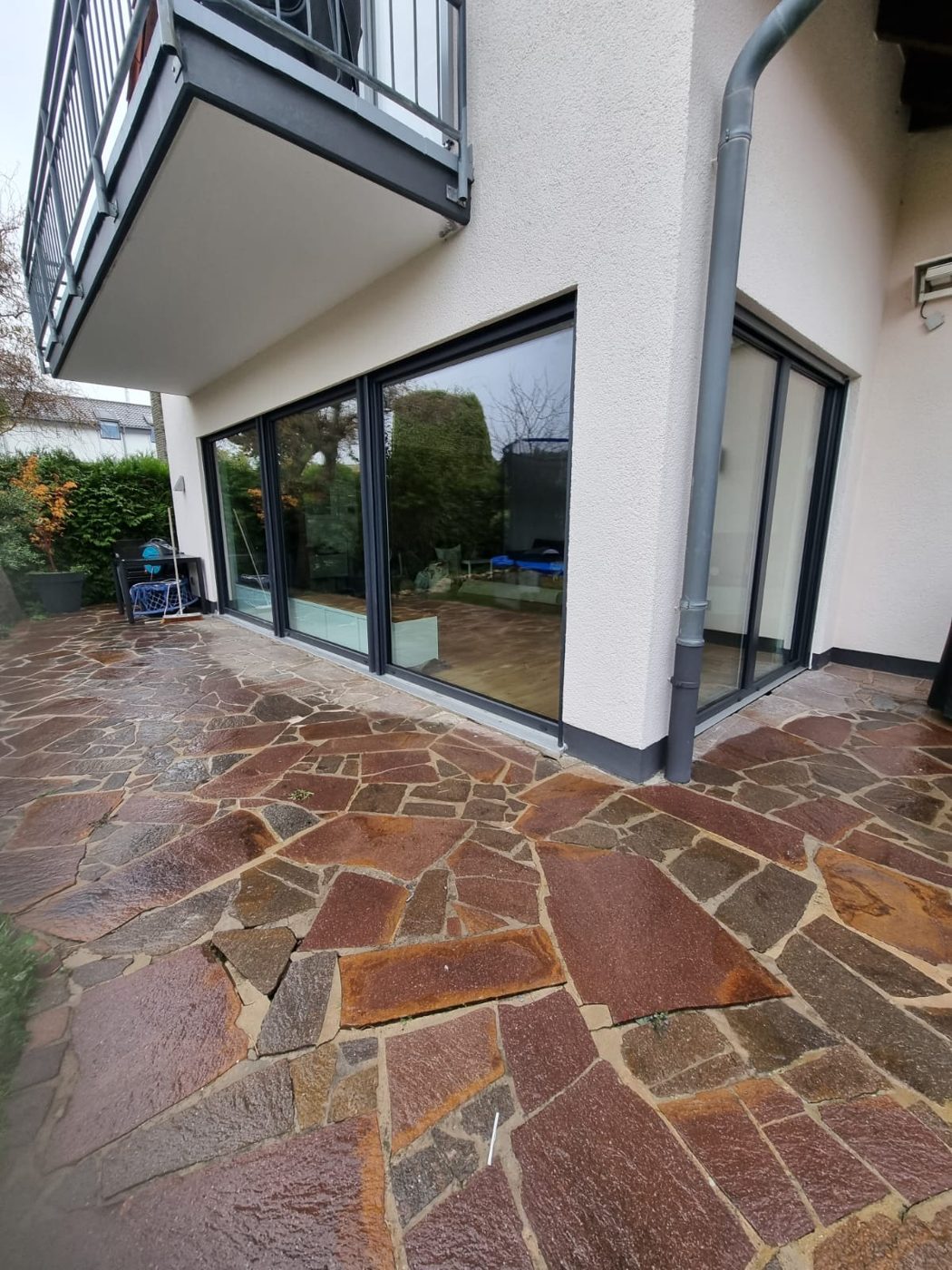 Schiebetür zur Klinkerterrasse – WB Bauelemente Referenz